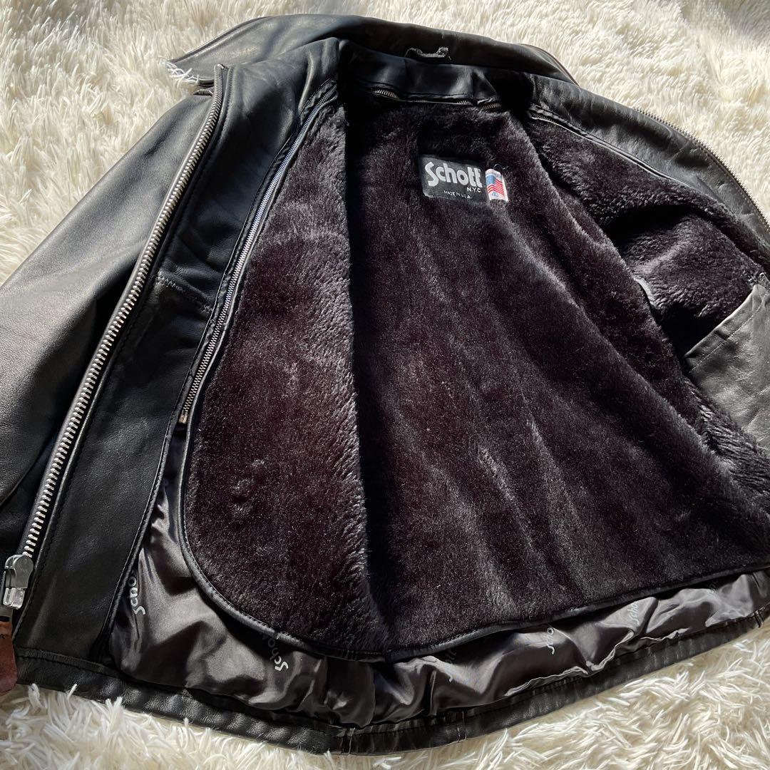 美品✨schott 642 レザージャケット シングルライダース USA製 40