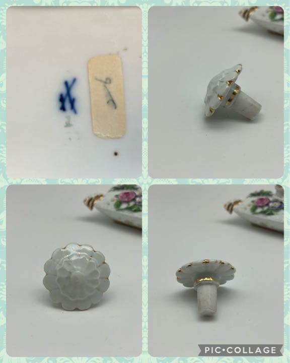 マイセン アンティーク 立体花造形 香水瓶 香水入れ