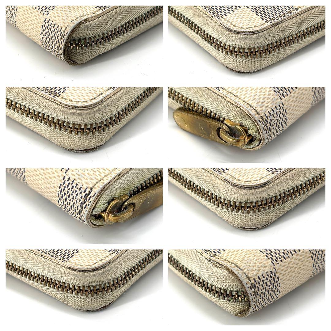 ルイヴィトン ケース ダミエ・アズール ジッピーパース ホワイト