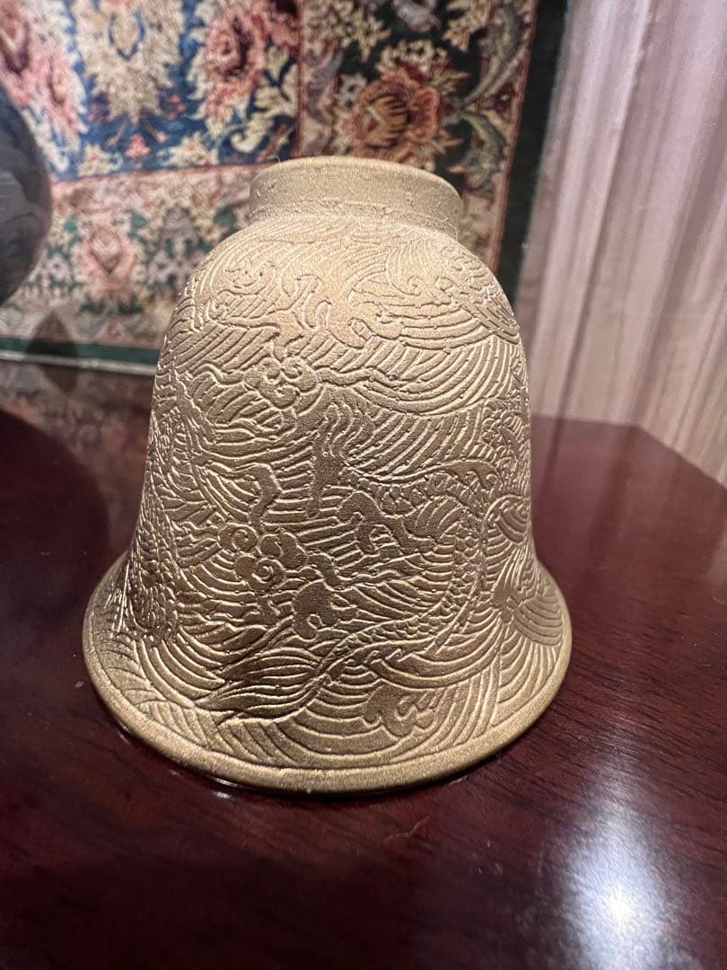 中国清乾隆年製銘双龍紋鍍金碗　官窯　唐物　古美術品　江戸　骨董　コレクション青磁