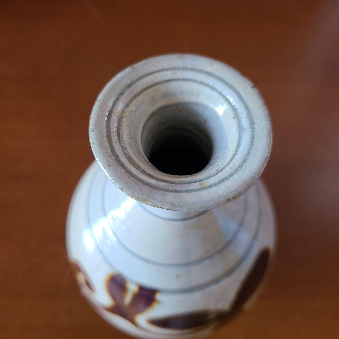 高麗　絵刷毛目瓶　鶏竜山窯　宋善常作