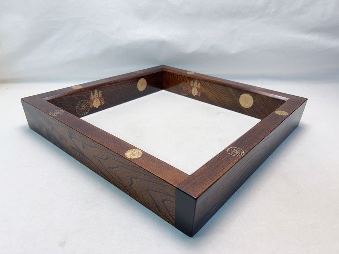 ほぼ未使用 茶道具 吹漆 高台寺蒔絵 炉縁 元箱