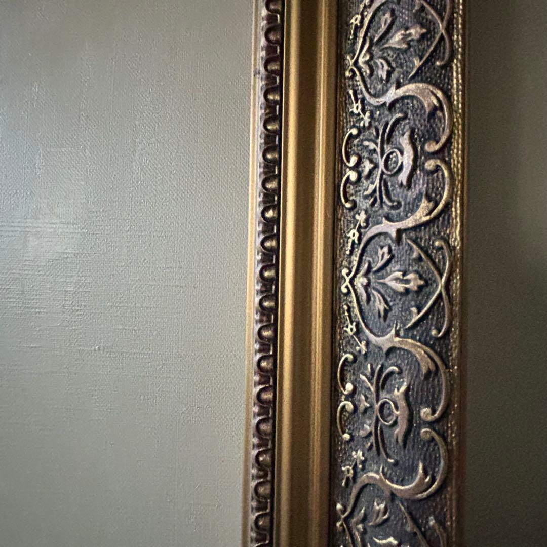 P100 油絵用額縁　油彩額　アンティークフレーム　ゴールド
