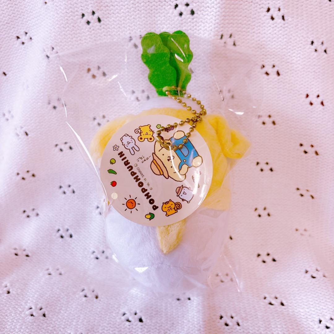 サンリオ　ポムポムプリン ダイコン むにゅぐるみ　マスコット