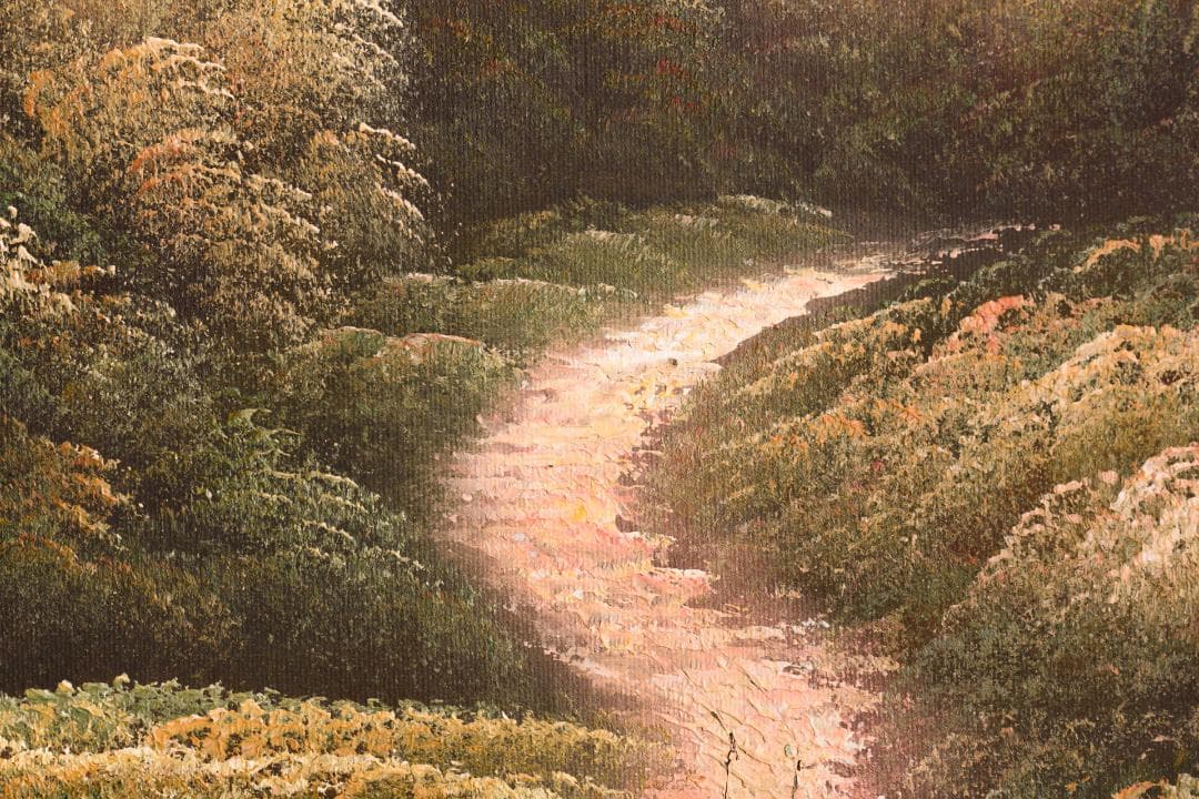 ★未使用高級ゴールド額付★手書き油絵★外寸約880×660mm 玄関やリビングに