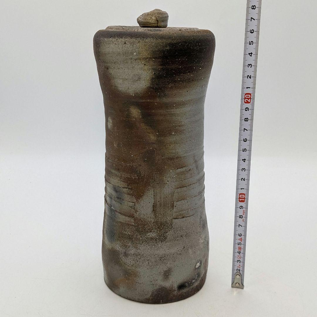 伝統工芸士 高原敏 備前焼 細水指A 共箱共布 水差し 茶道具 茶器