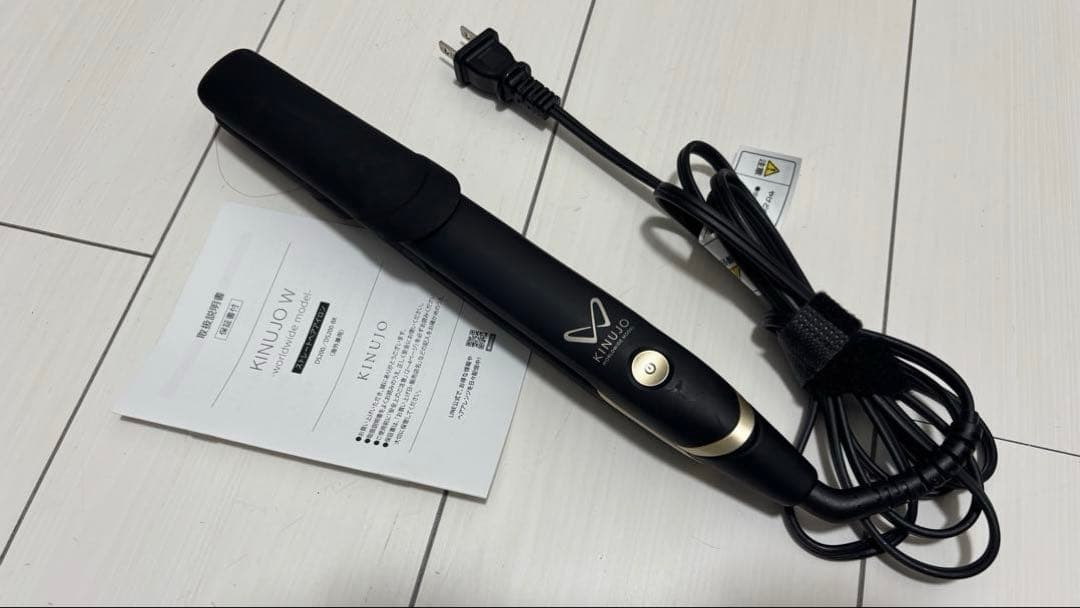 絹女 KINUJO W ワールドワイドモデル ストレートヘアアイロン ブラック