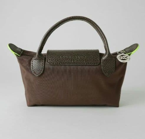 LONGCHAMP / ロンシャン ルプリアージュグリーン ハンドル付きポーチ