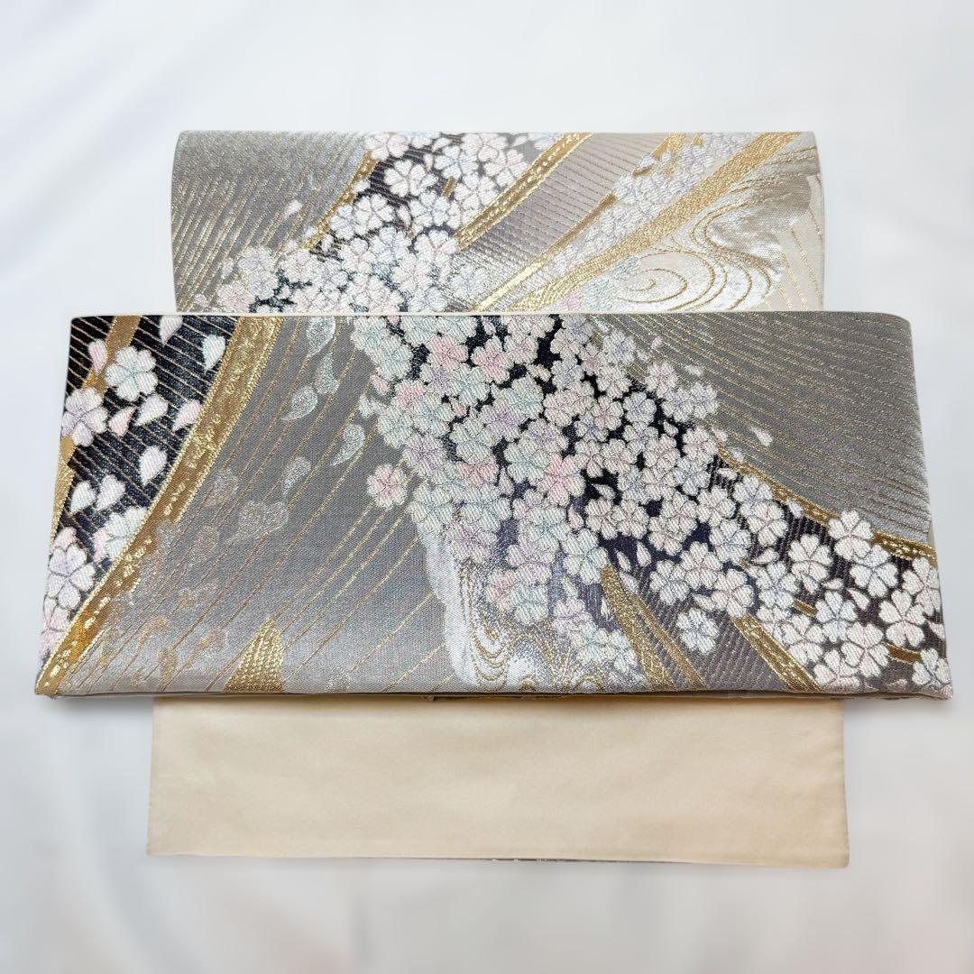 一体型 ワンタッチ帯 作り帯 マジックテープ 豪華 袋帯 二重太鼓