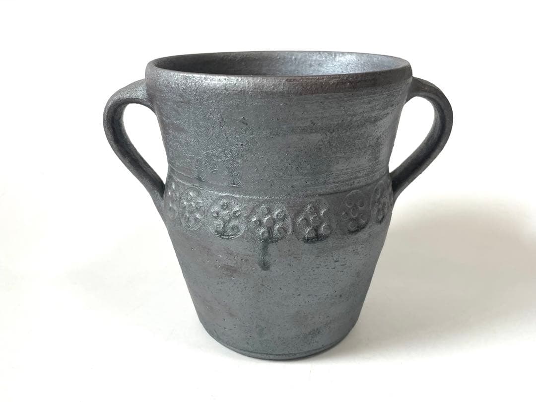 陶芸家　作家物　山本教行　鳥取　岩井窯　花器　花入　手付壺　民藝　民芸