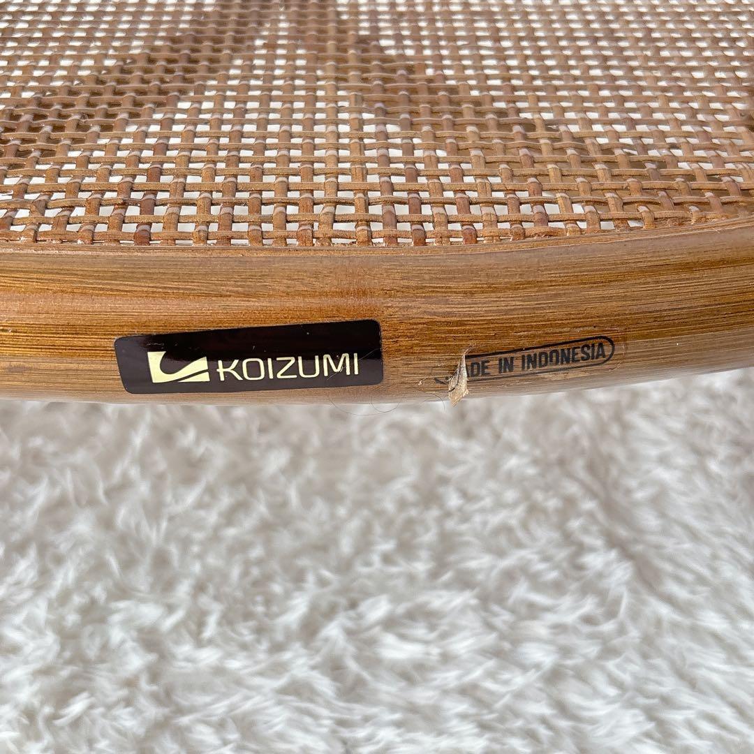 オールド 小泉】ガラストップ 籐 ラタンテーブル センターテーブル レトロ