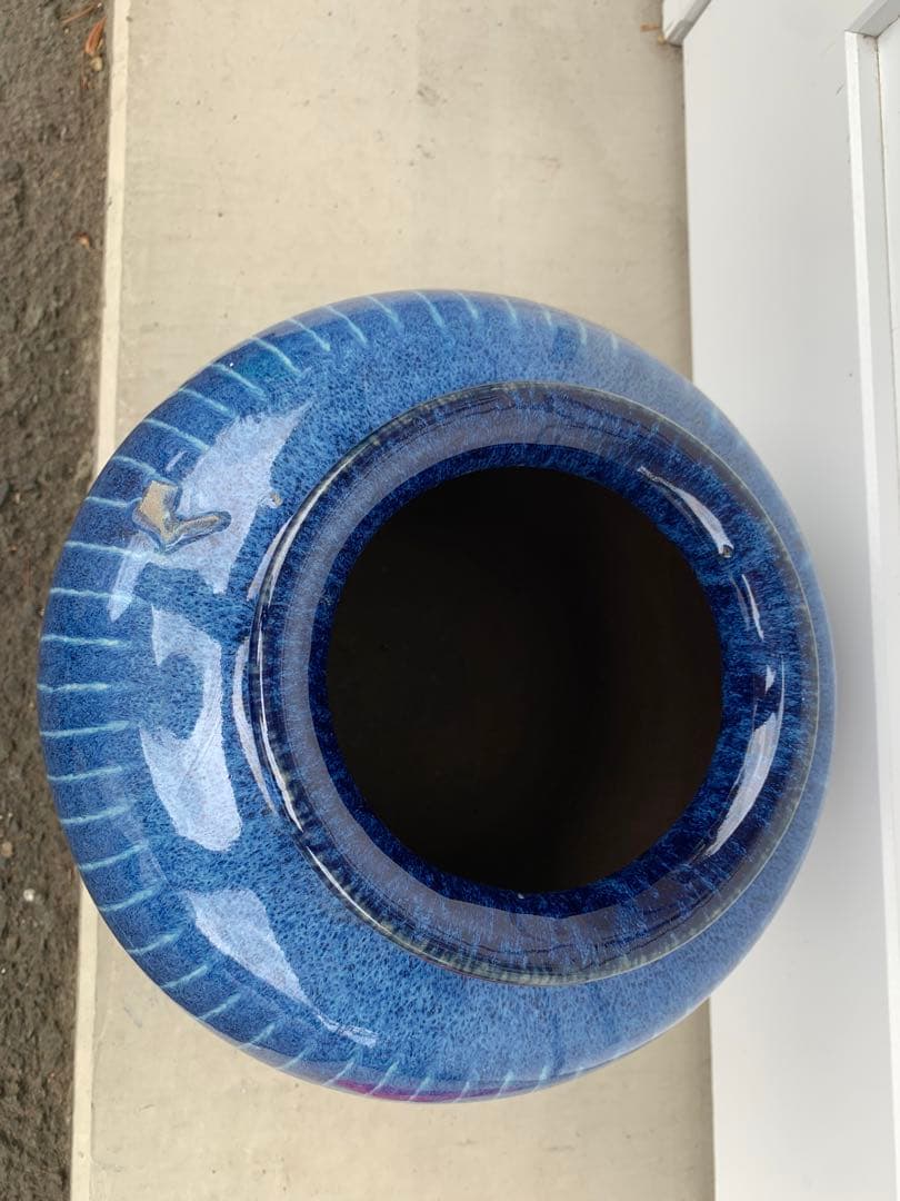 青　壺　壷　花瓶　陶芸