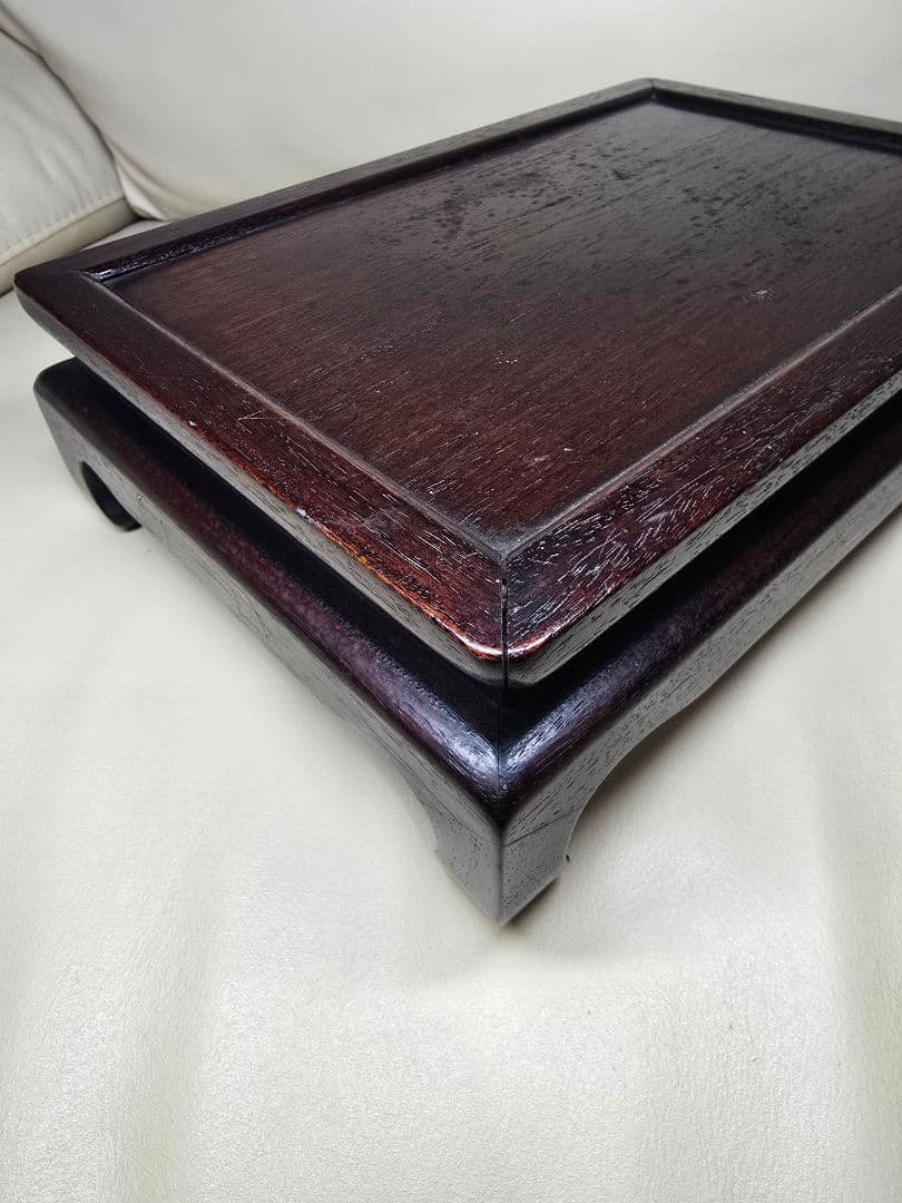 時代物 唐物 唐木 銀象嵌唐草付 花台 紫檀 華道具 飾り棚 茶道具 骨董品