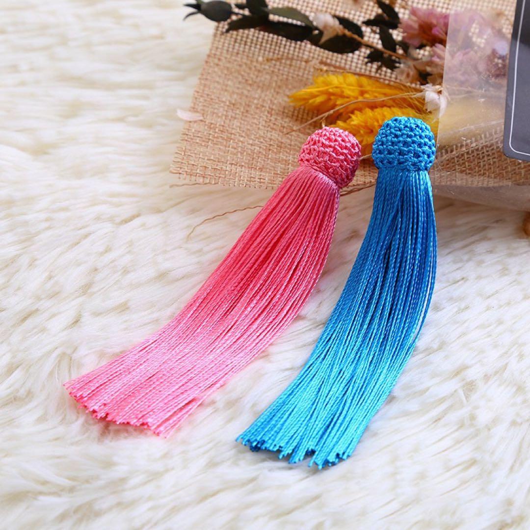【2本セット】23色カラフルタッセル 日本風数珠念珠作成用 タッセル フリンジ