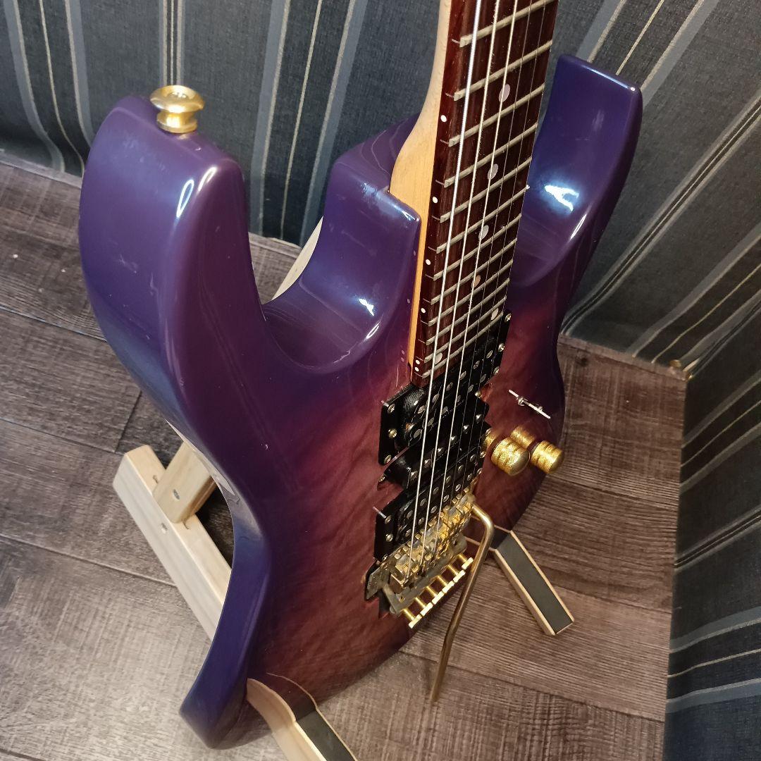キルトメイプル パープル 紫 エレキギター ストラトキャスター Duncan
