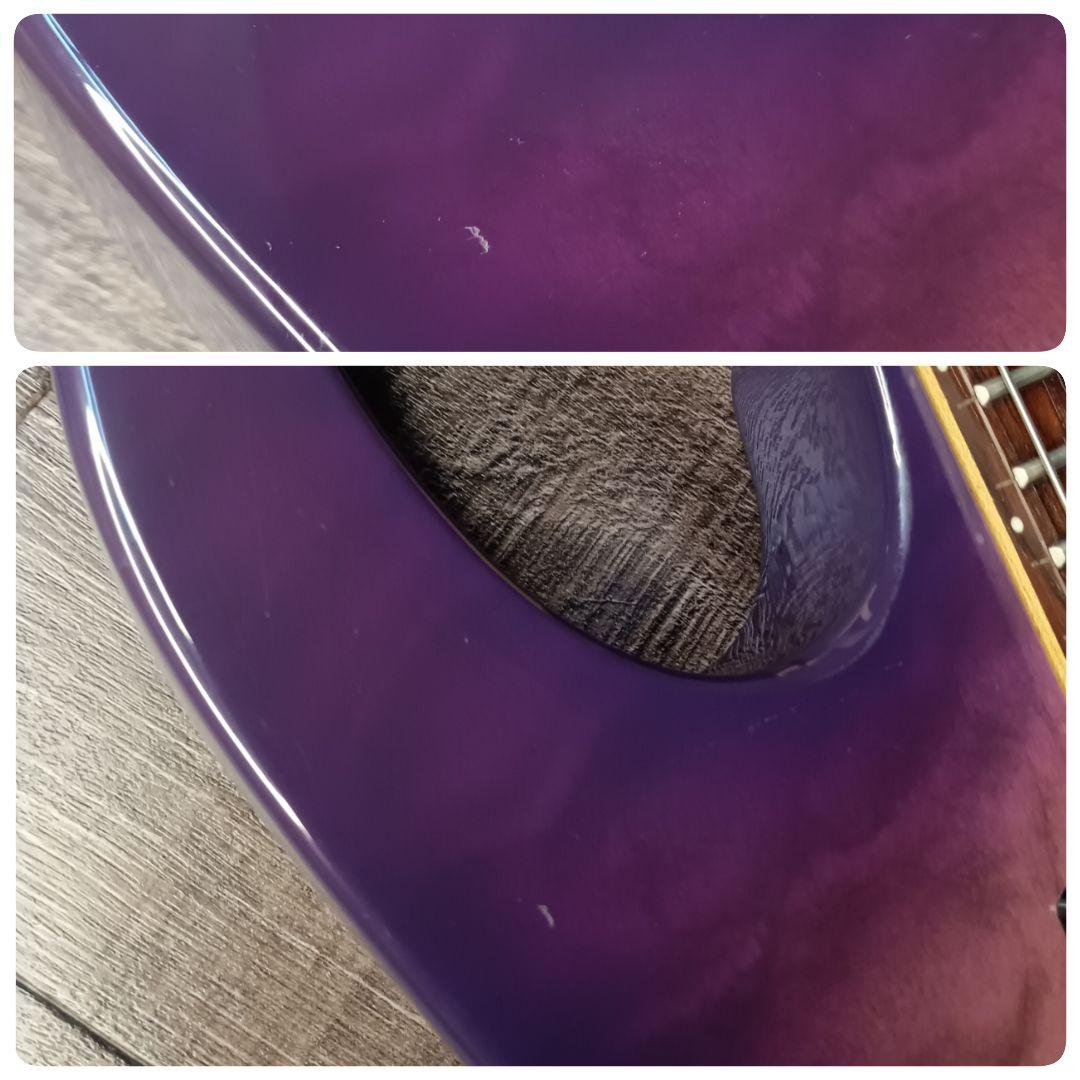 キルトメイプル パープル 紫 エレキギター ストラトキャスター Duncan