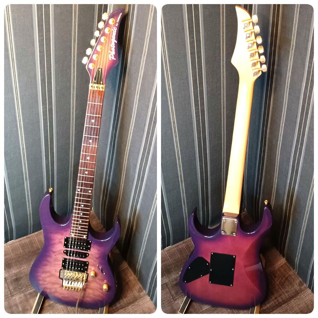 キルトメイプル パープル 紫 エレキギター ストラトキャスター Duncan