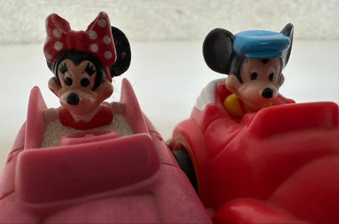 激レア ビンテージ レトロ ミッキー＆ミニー ミニカー トイカー 2個セット