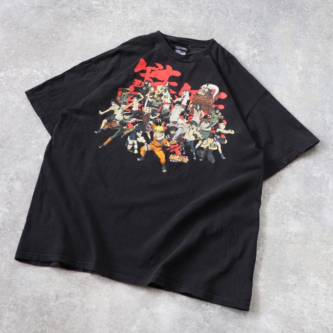 00s アニメ ヴィンテージ ナルト NARUTO 全員集合 Tシャツ