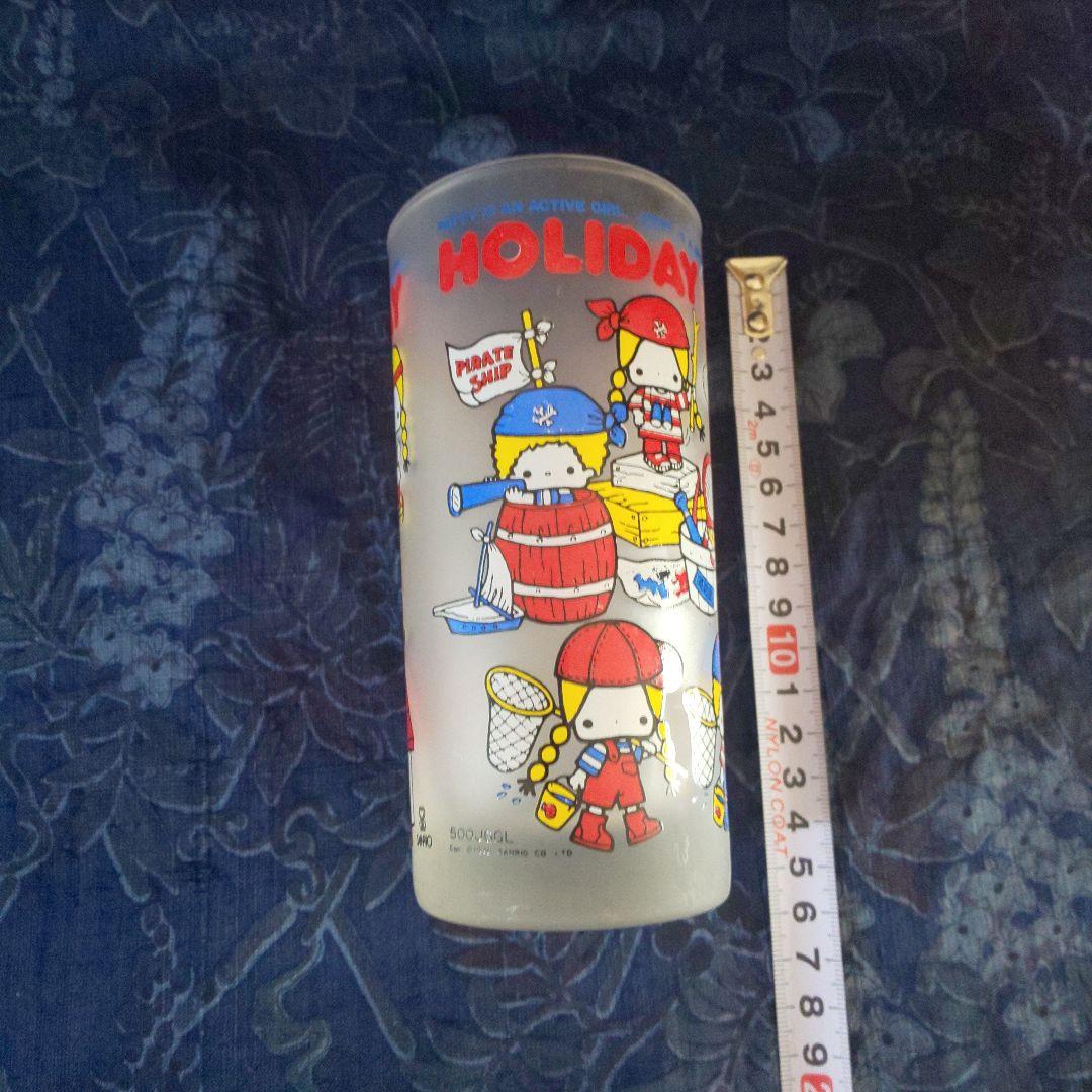 1976年 サンリオ パティ＆ジミー 昭和レトロ フロストグラス 当時物