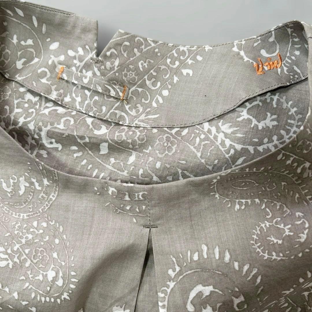 vm ヴーム　ノースリーブ　シャツ　ペイズリー柄