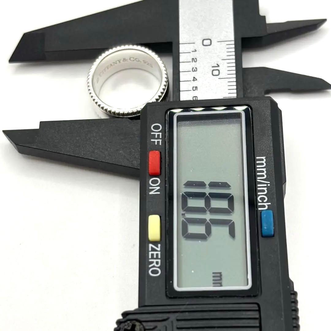 TIFFANY&Co.【超希少】ミルグレインロゴワイドリング　　約8号弱　付属品