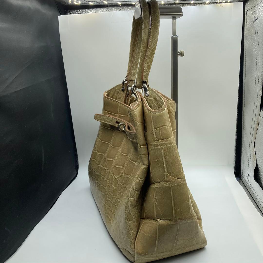 ⭐️ 定価数十万 マウロゴヴェルナ 本革 クロコダイル ワニ革 バッグ　イタリア製