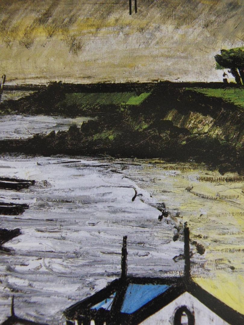 ベルナール・ビュッフェ、【海辺の舟】、希少な額装用画集より、厳選、新品額装