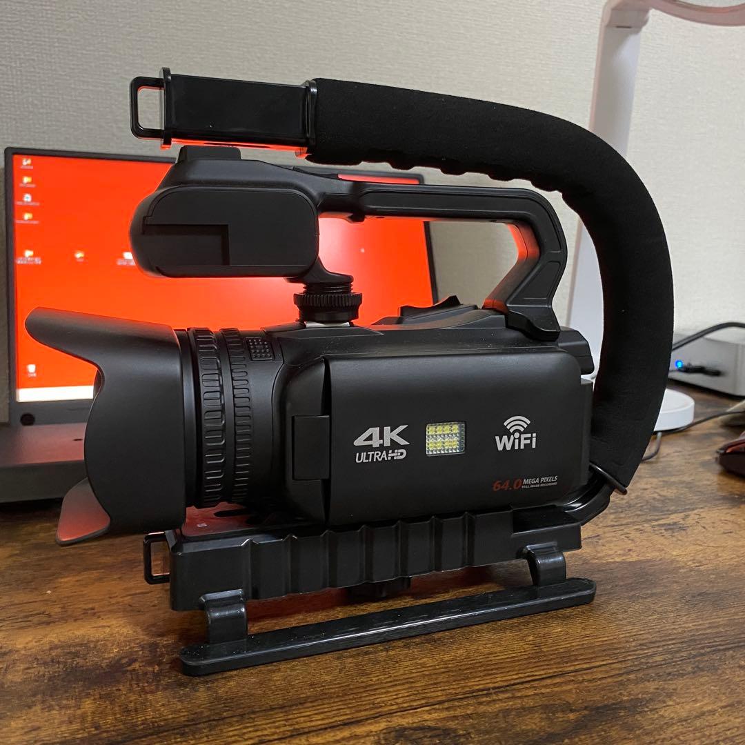 DVC 4K Ultra HD ビデオカメラ WiFi(使用は1度／箱なし)