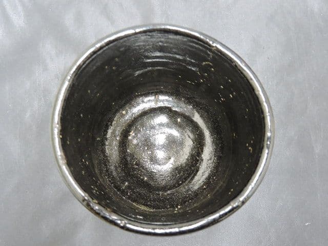 道八作 黒筒茶碗 保存箱有 M1312