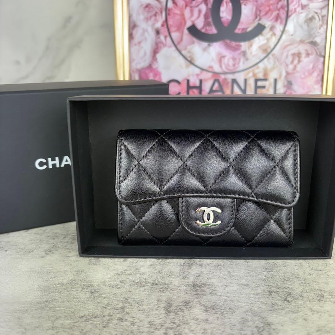 CHANEL シャネル　マトラッセ　ケース　ラムスキン　カードケース