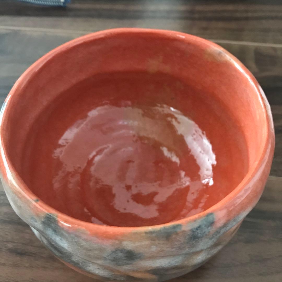 赤楽茶碗 松楽造 銘 「松風」前大徳寺高橋悦道共箱裏書付