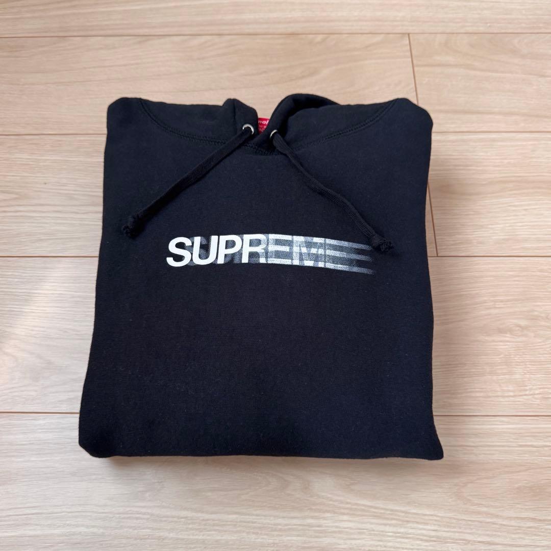 ⭐️美品⭐️Supreme シュプリーム モーションロゴ　フーディー　ブラック