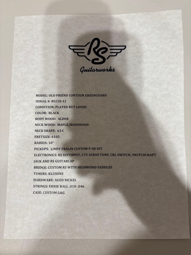 ガイアRS Guitarworks OLD FRIEND CONTOUR