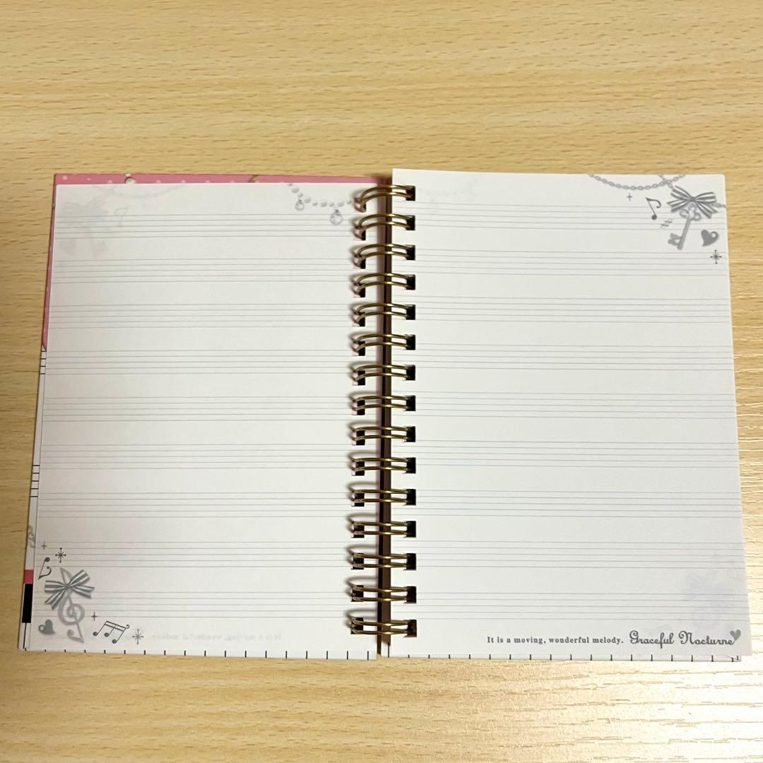 超激レア！】平成レトロ！可愛い音楽 メモ帳 リングノート 五線譜