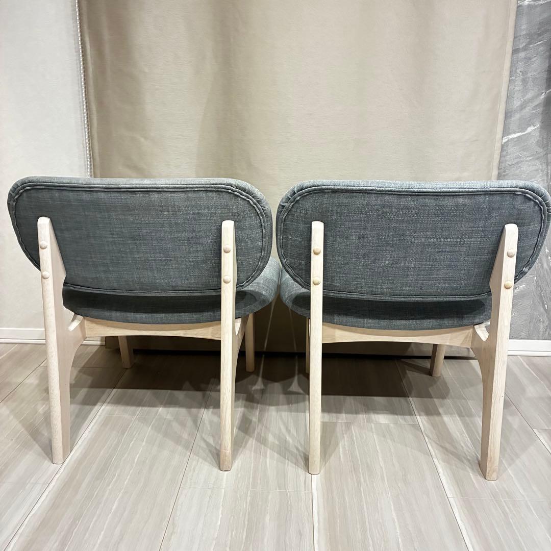 ニトリ リラックスワイド チェア 2脚 グレー ダイニングチェア 1人用