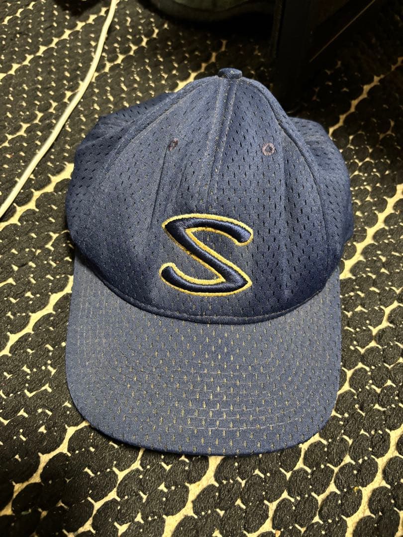 90s〜00s old stussy メッシュキャップ ネイビー - メルカリ