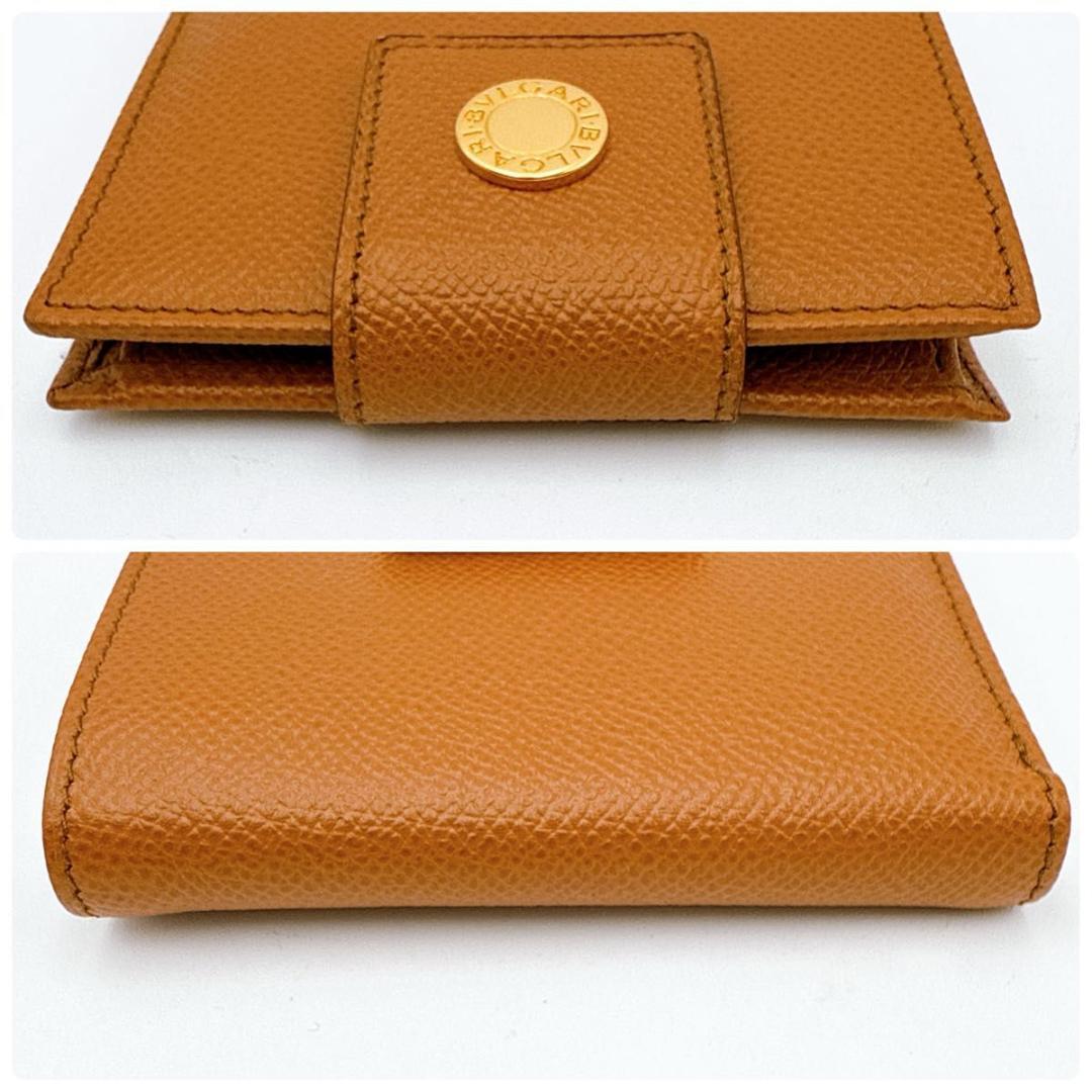【未使用】ブルガリ ビーゼロワン 二つ折り財布 レザー キャメル ゴールド金具