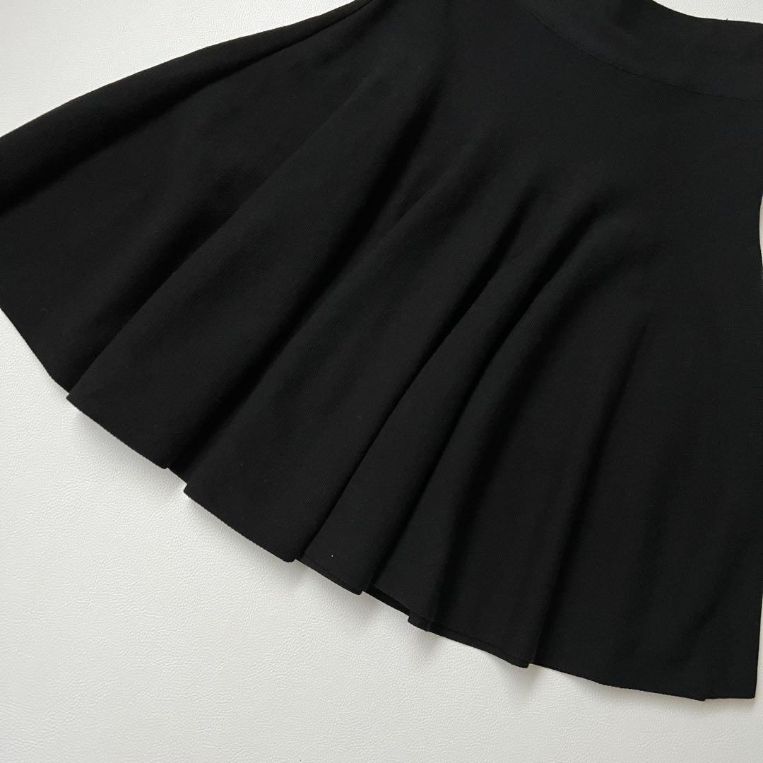 美品 Foxey フォクシー　フレアスカート　ニットスカート　ブラック　38