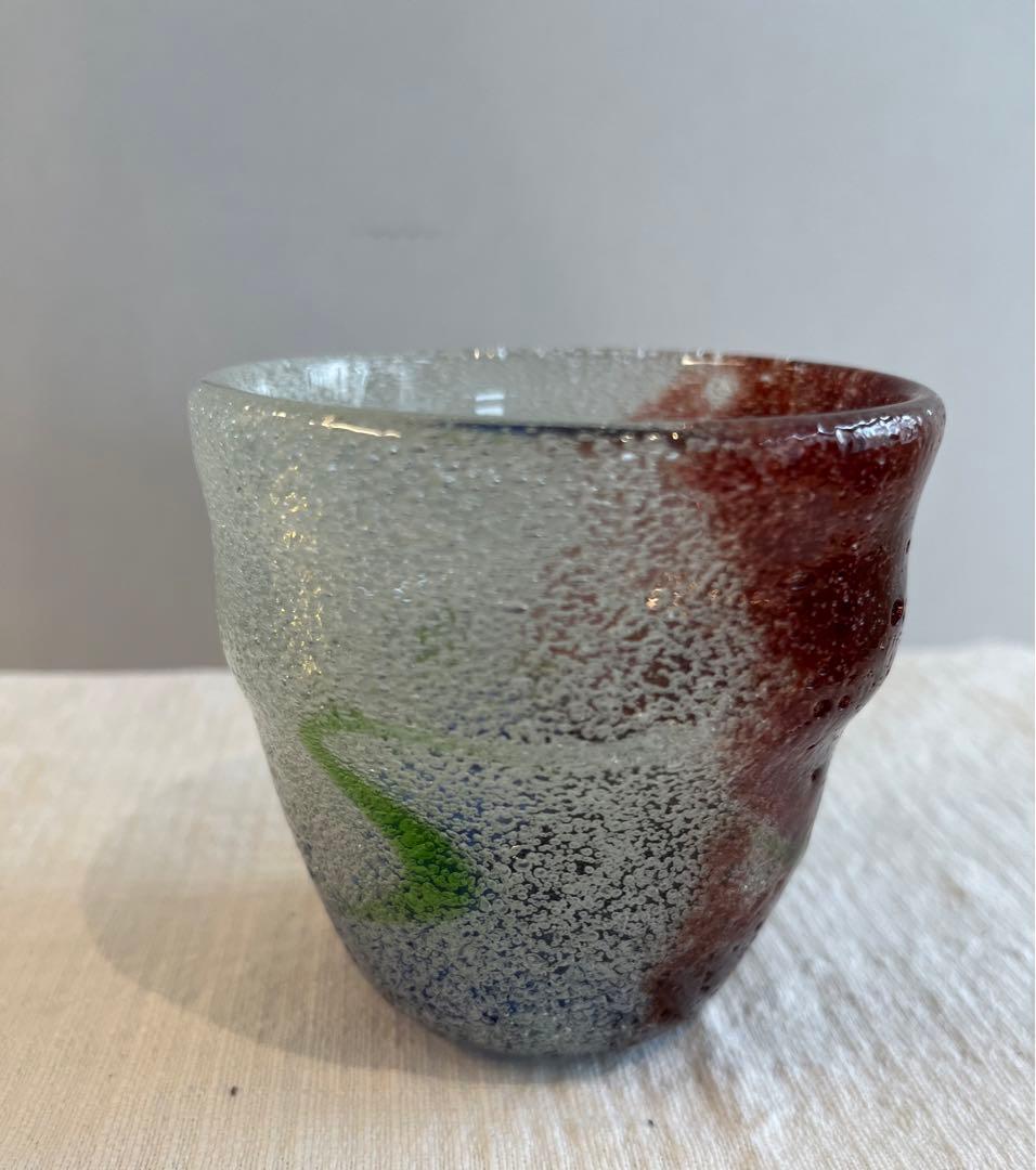 琉球ガラス 稲嶺盛吉 泡ガラス 皿 琉球ガラス 稲嶺盛吉 泡ガラス 皿