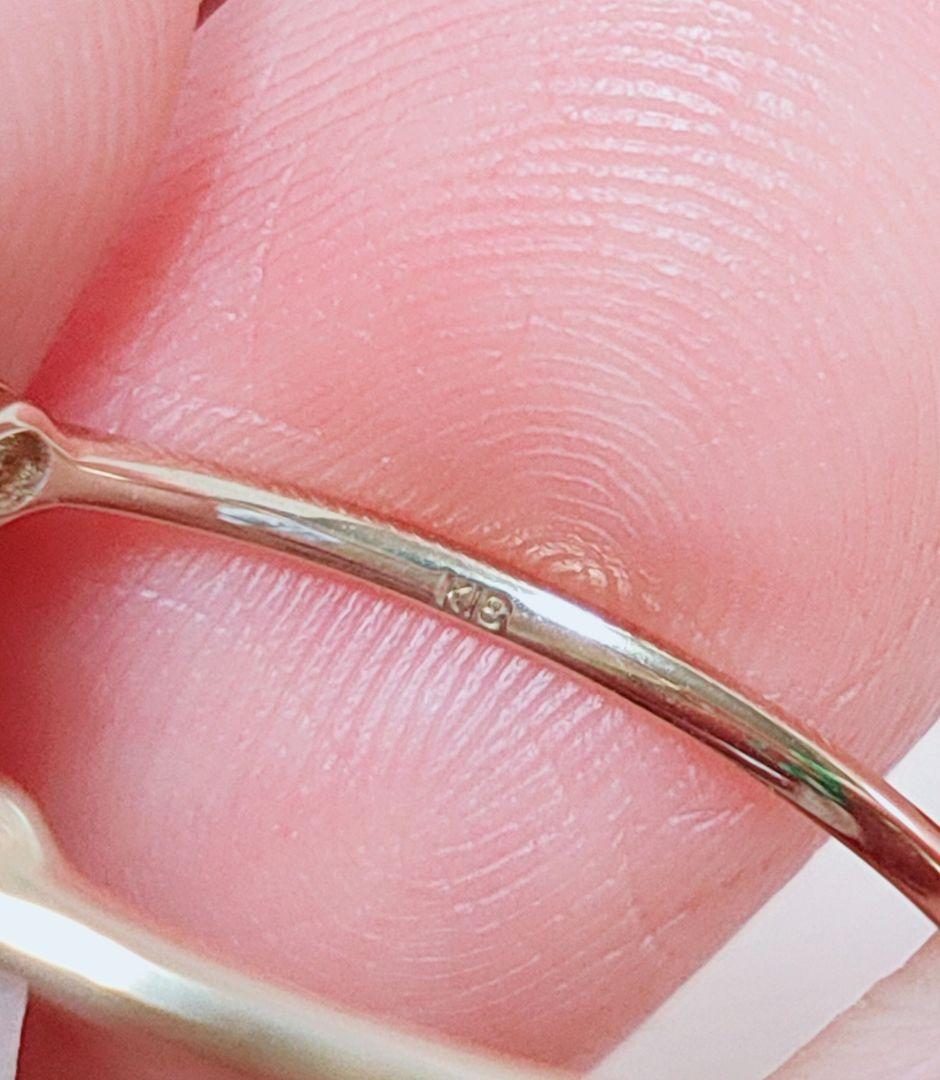 新作 未使用品 k18 天然モルガナイト ダイヤモンド リング