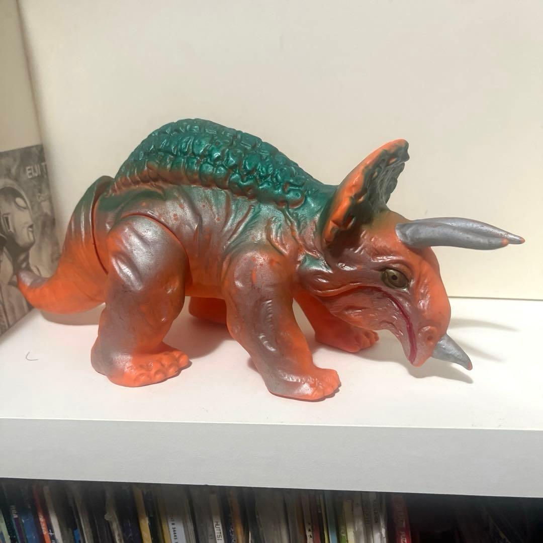 マルサン製 トリケラトプス 美品 ソフビ フィギュア 恐竜