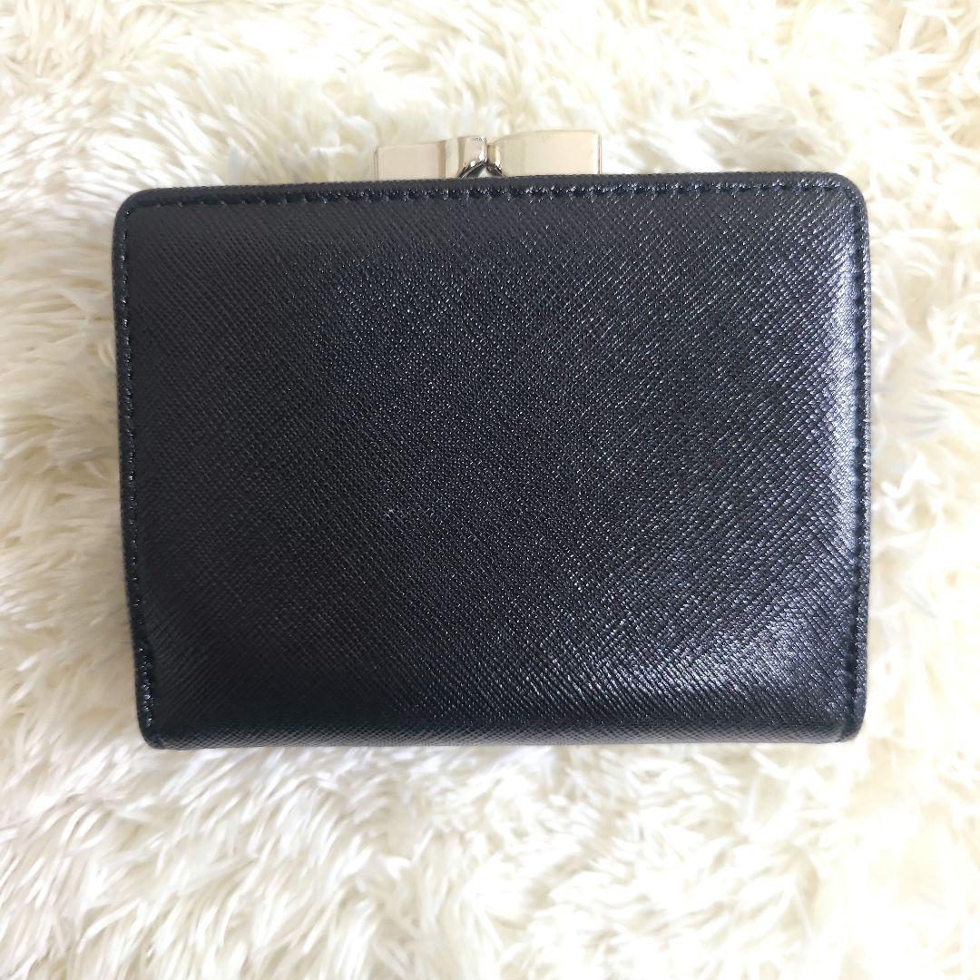 ヴィヴィアンウエストウッド 三つ折り財布 がま口 レザー オーブ ブラック