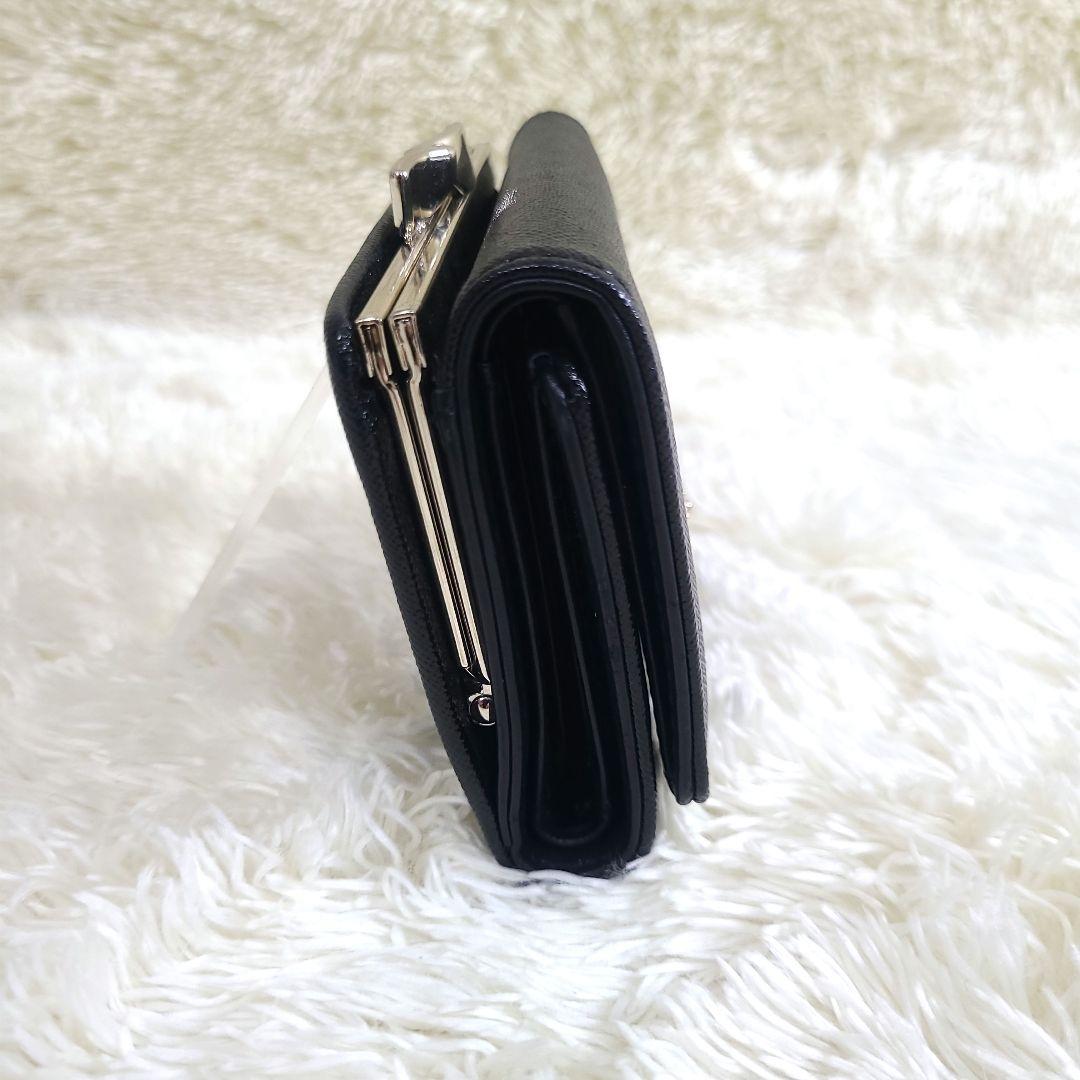 ヴィヴィアンウエストウッド 三つ折り財布 がま口 レザー オーブ ブラック