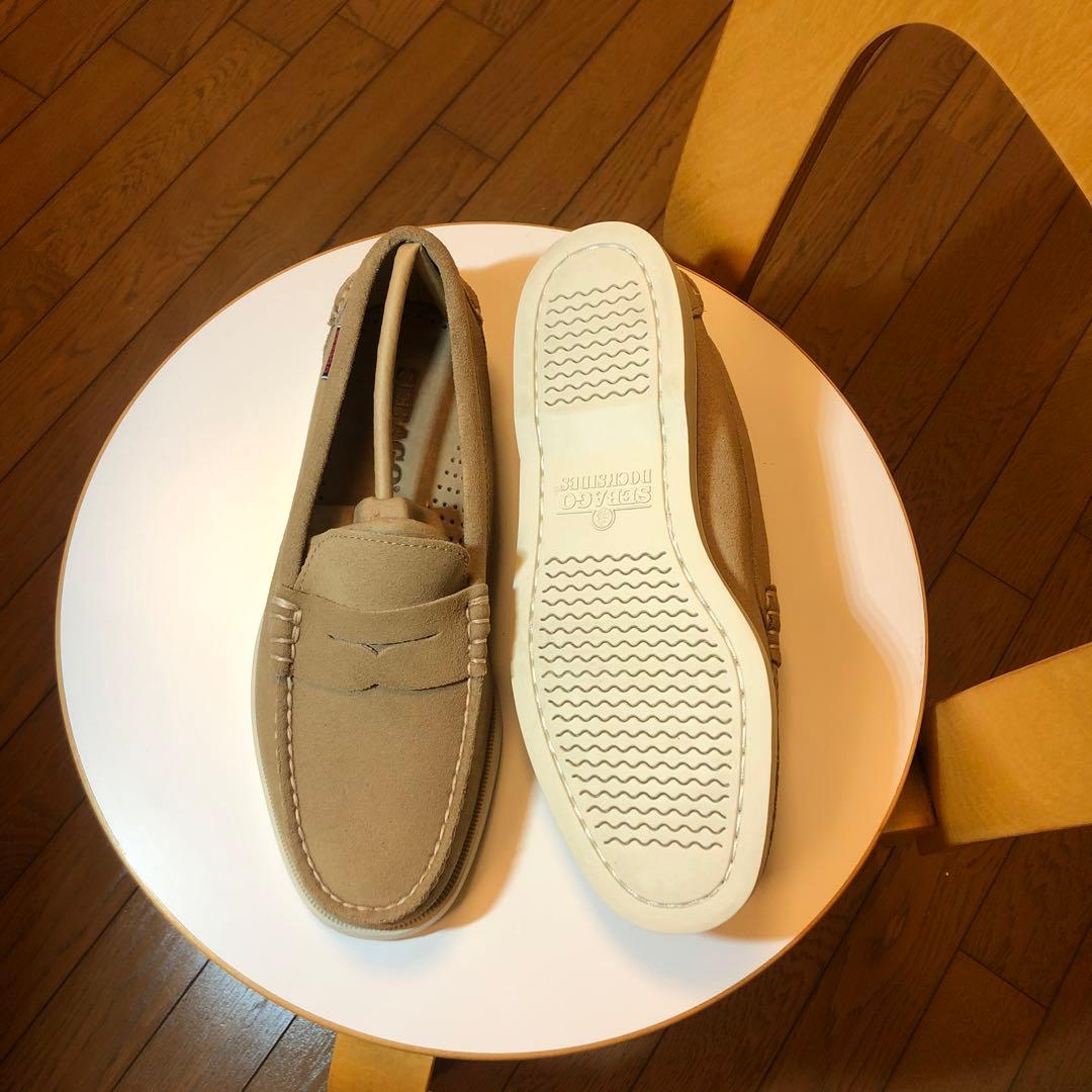 ライトベージュ スエード モカシン