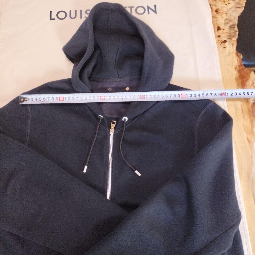 LOUIS VUITTON ジップアップパーカー シルバー金具 LVロゴ メンズ