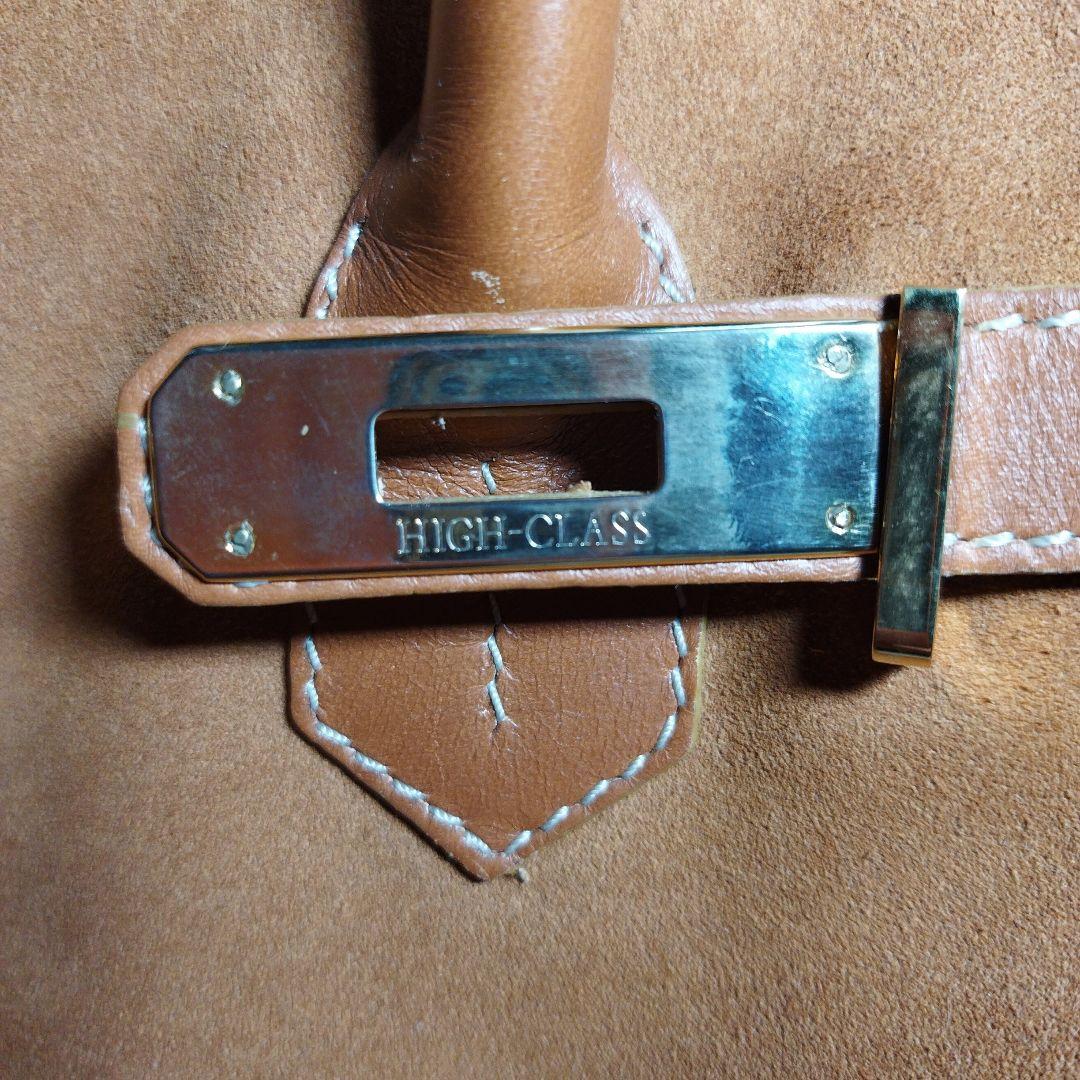 激レア　HIGH-CLASS キャメル スエード バッグ　現状販売　横幅30cm