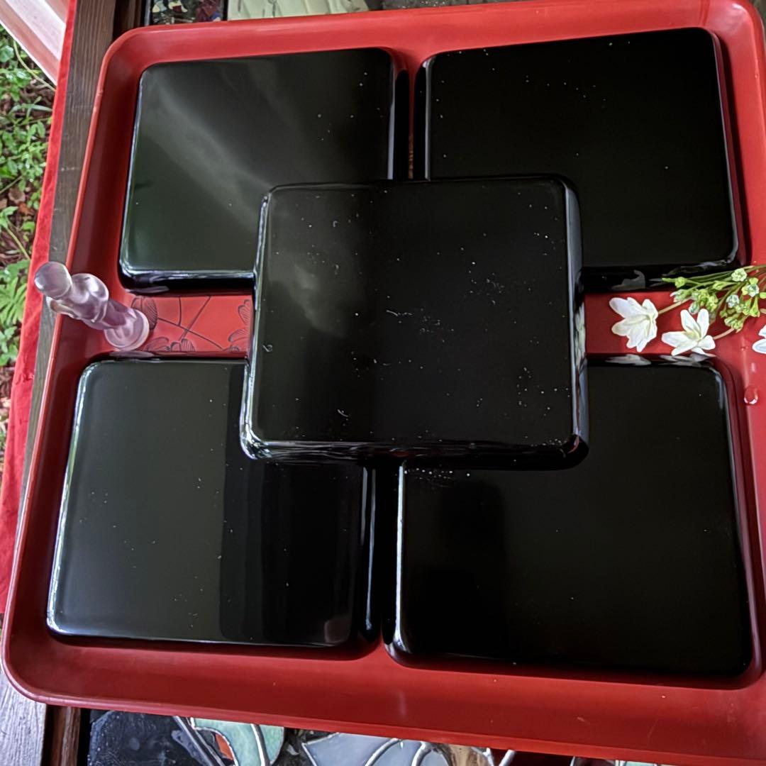 2192様感謝‼️JAPAN輪島塗お屠蘇器七つ揃い『松竹梅鶴』塗師松竹梅落款