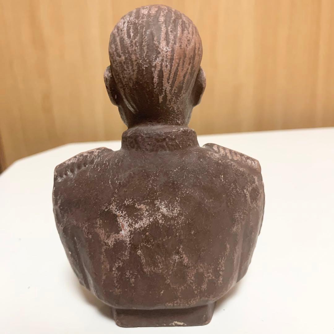 ☆匿名配送 軍人 胸像 レトロインテリア ブラウン ヴィンテージ