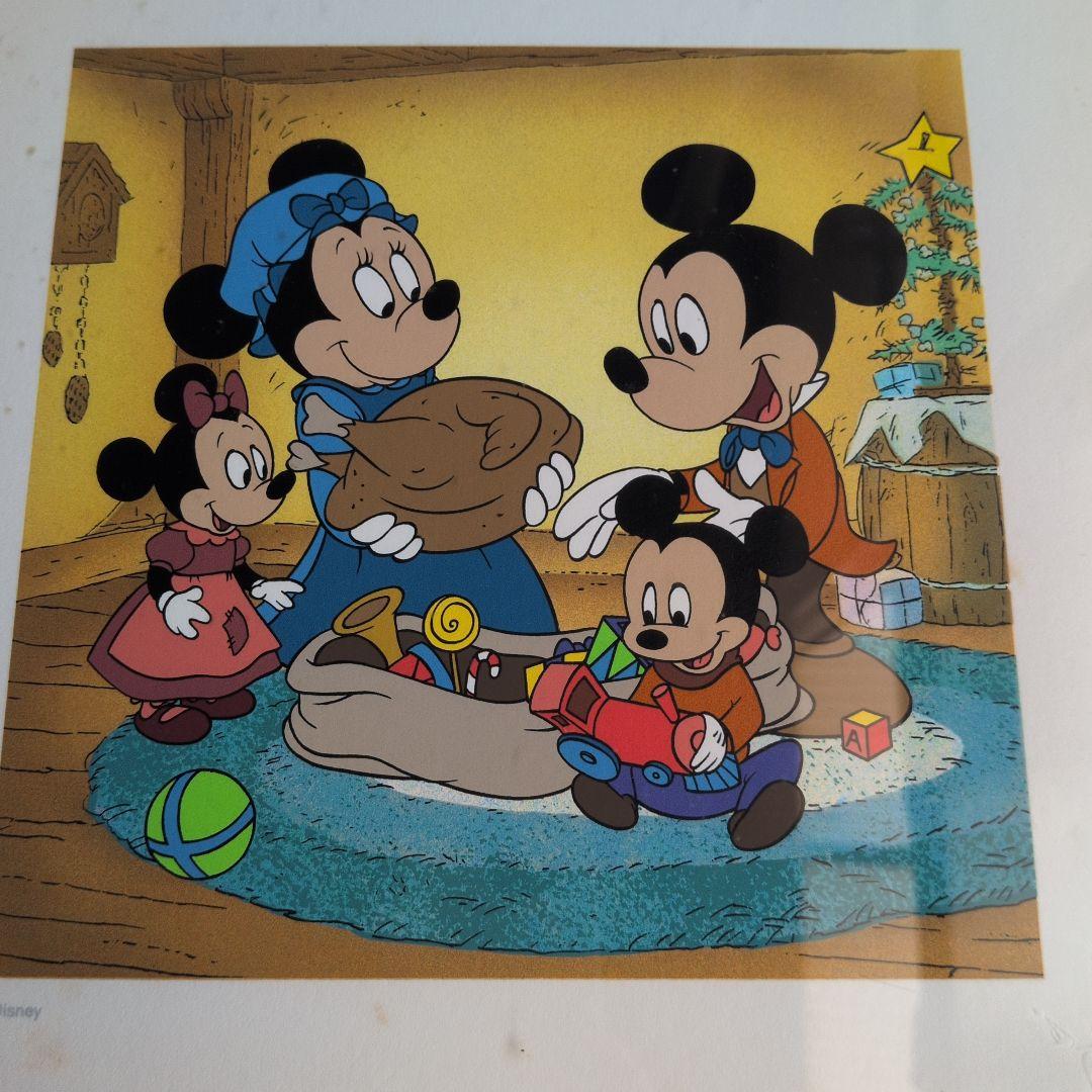 ミッキー・マウス クリスマスキャロル　ディズニー シルクスクリーン　絵画